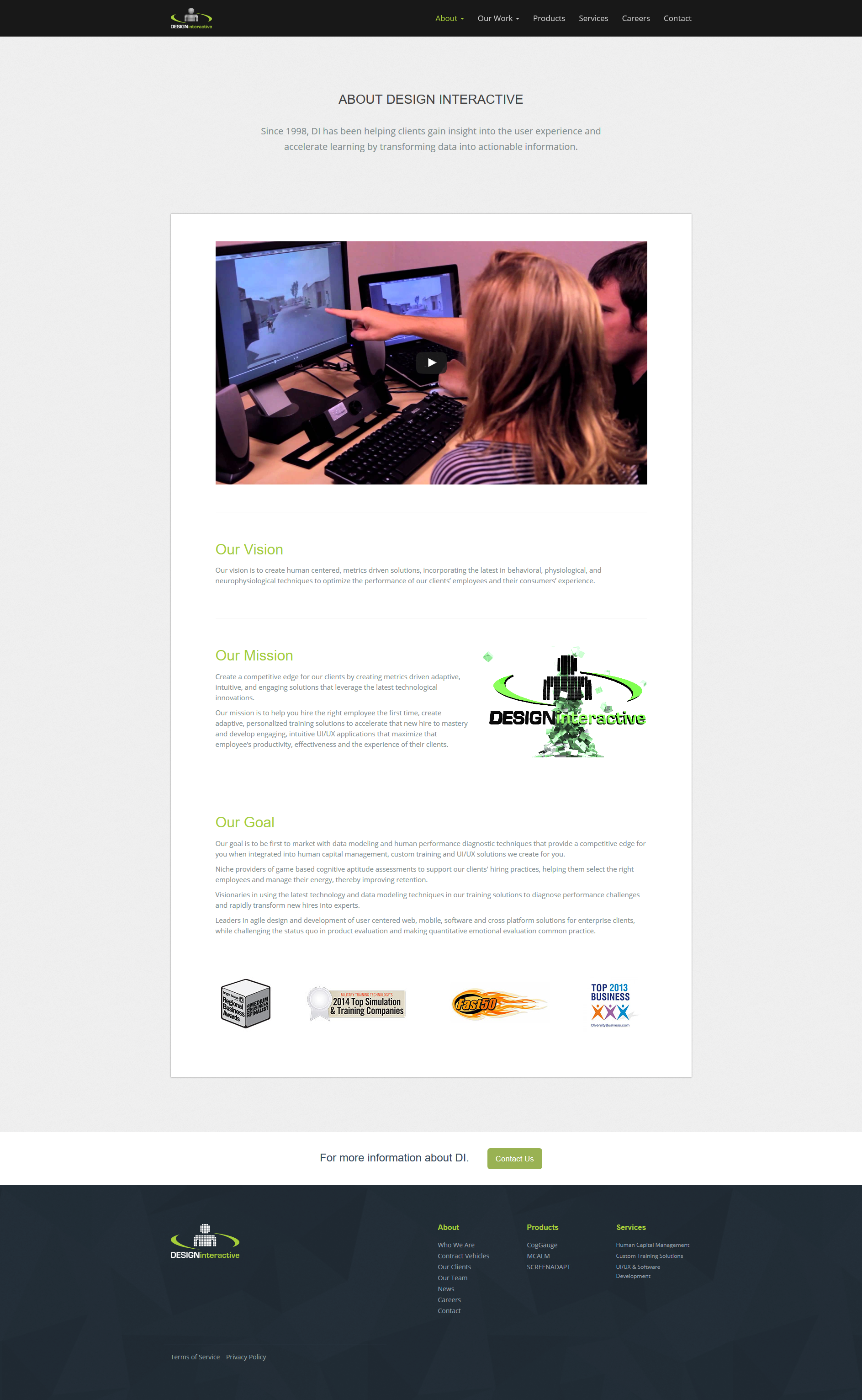 Screenshot of About Page