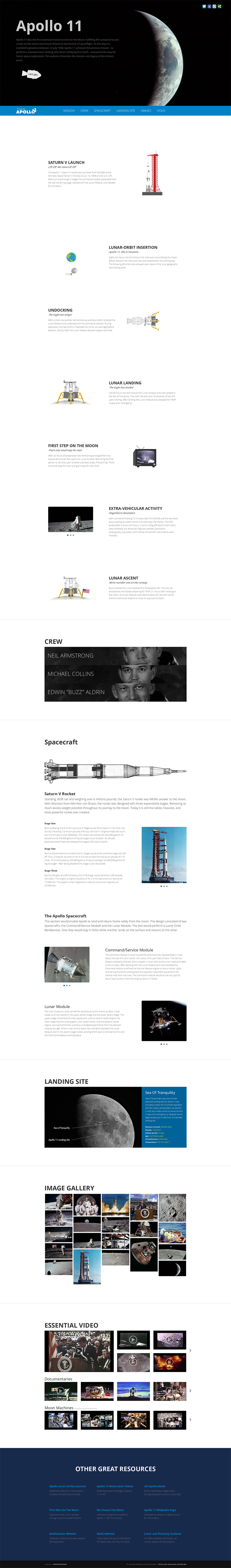 Screenshot of Program Apollo website